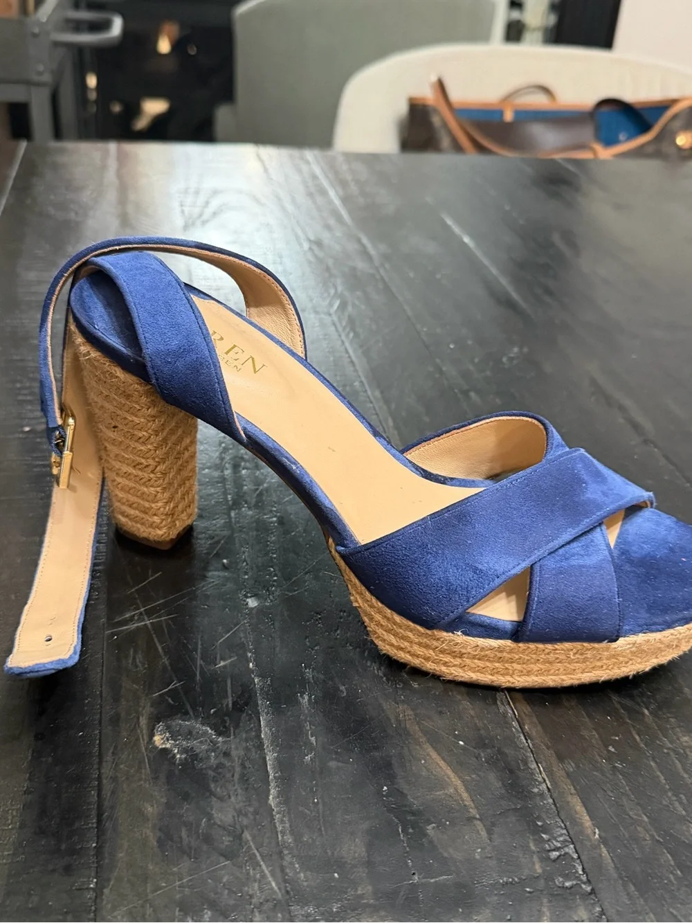 Lauren Ralph Lauren suede crisscross